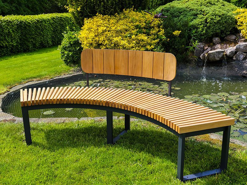 Outer Backrest | Mandalay Curved Bench-Garden Furniture Centre-LowRange,Benches,Teak Benches Benches,Curved Benches,Backless-{collection_title}