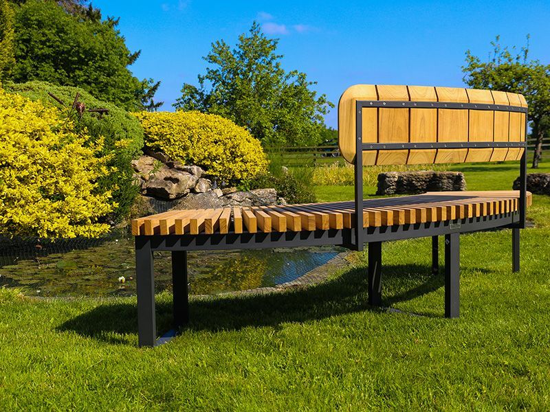 Outer Backrest | Mandalay Curved Bench-Garden Furniture Centre-LowRange,Benches,Teak Benches Benches,Curved Benches,Backless-{collection_title}