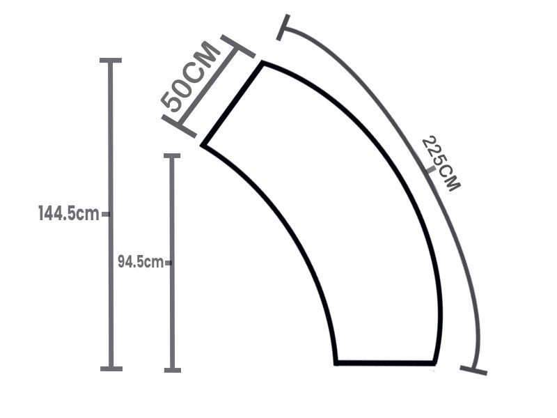 Wholesale Curved Backless Bench 