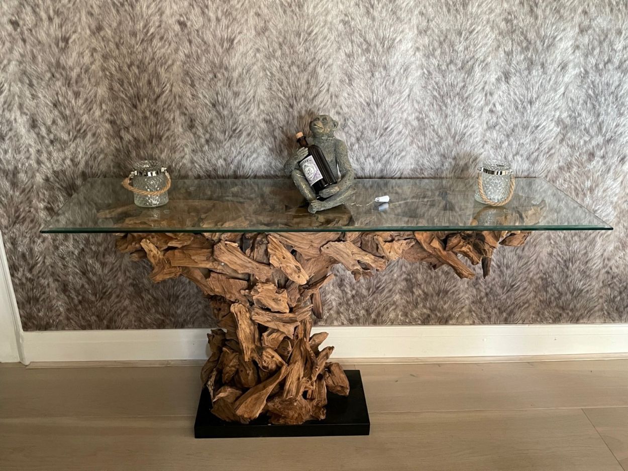 Regina Teak Root Console Table