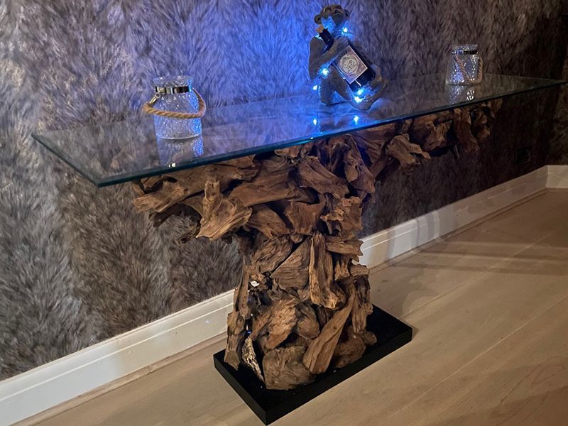 Regina Teak Root Console Table