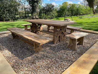 Wholesale Nature Teak Bench Set 3m