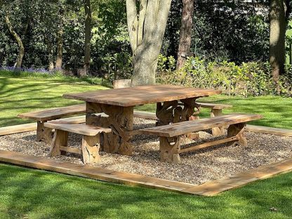 Wholesale Nature Teak Bench Set 3m
