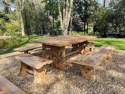 Wholesale Nature Teak Bench Set 3m