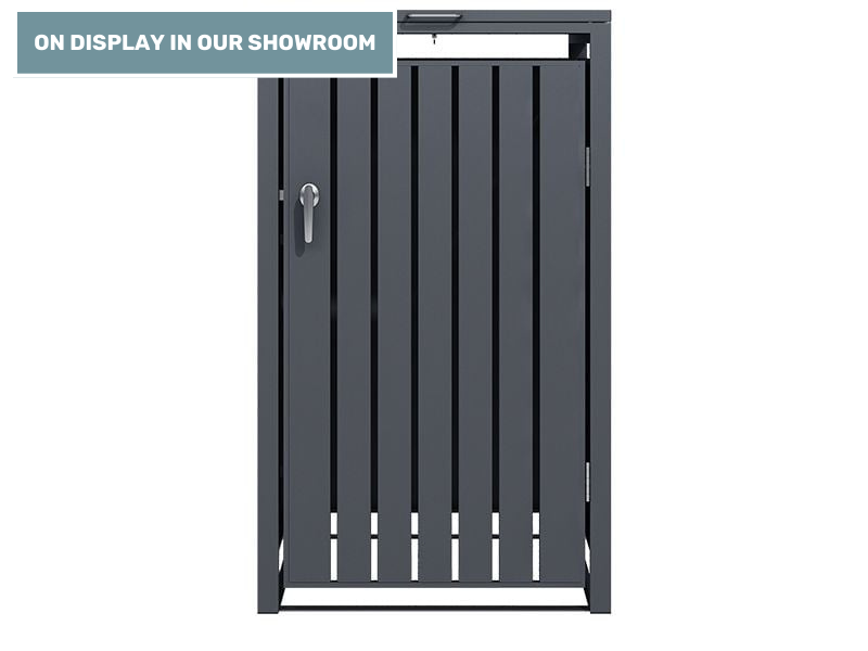 Wholesale Anthracite Galvanized Steel Wheelie Bin Cover | Single