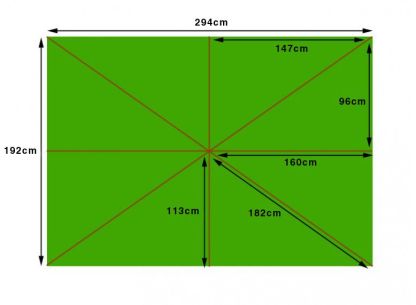 Wholesale 3m X 2m Rectangular - 8 Pockets Canopy Only