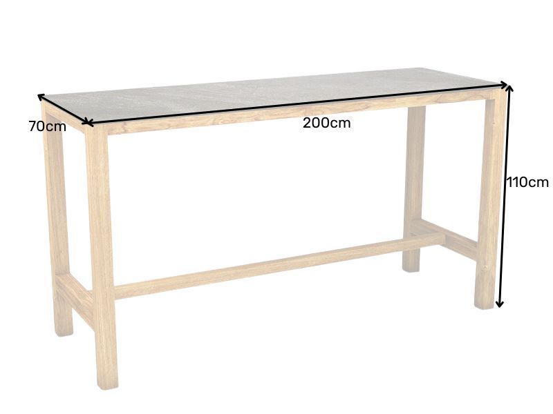 Wholesale Sierra 2m Bar Table | Bari Range