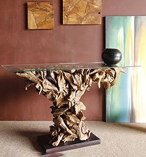 Regina Teak Root Console Table