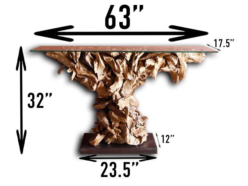 Regina Teak Root Console Table