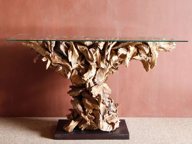 Regina Teak Root Console Table