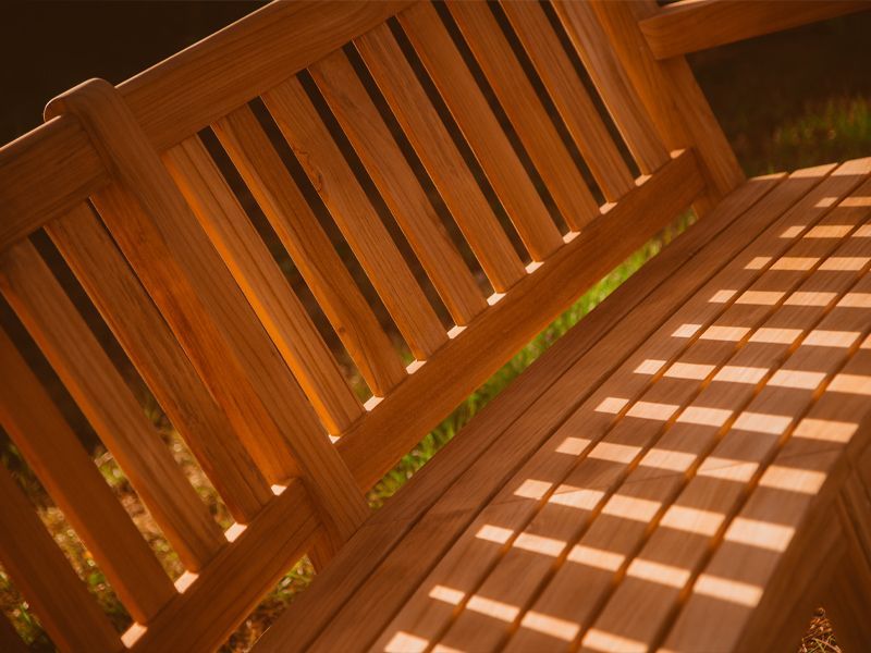 Contour Teak Bench With Arms | FSC® Certified