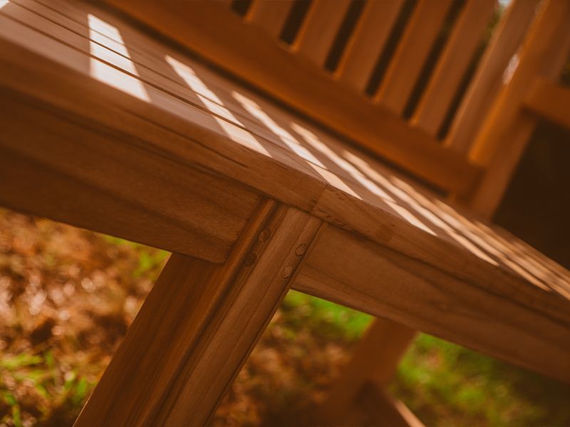 Contour Teak Bench With Arms | FSC® Certified