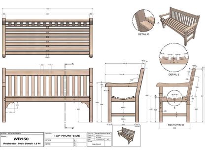 Wholesale Rochester 1.5M Bench | FSC Certified 