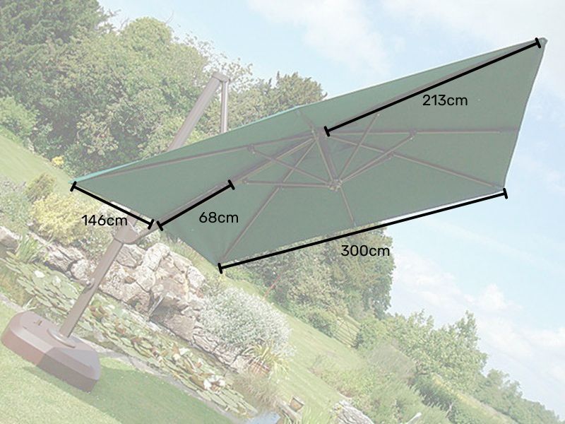 Wholesale Cantilever 3M Square Replacement Canopy