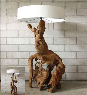 Wholesale Rustic Root Floor Lamp