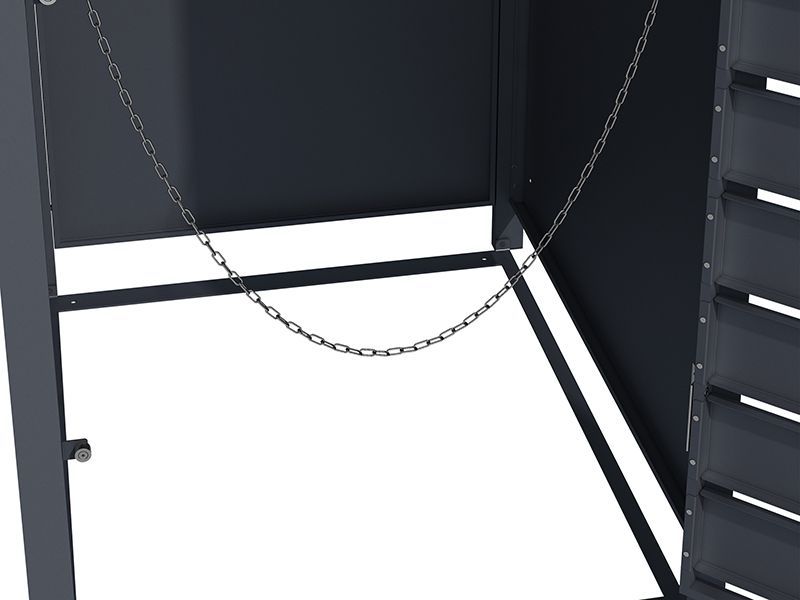 Wholesale Anthracite Galvanized Steel Wheelie Bin Cover with Planter | Single