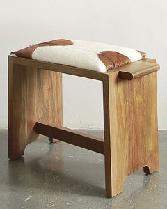 Wholesale Sage Stool With Goat Leather 
