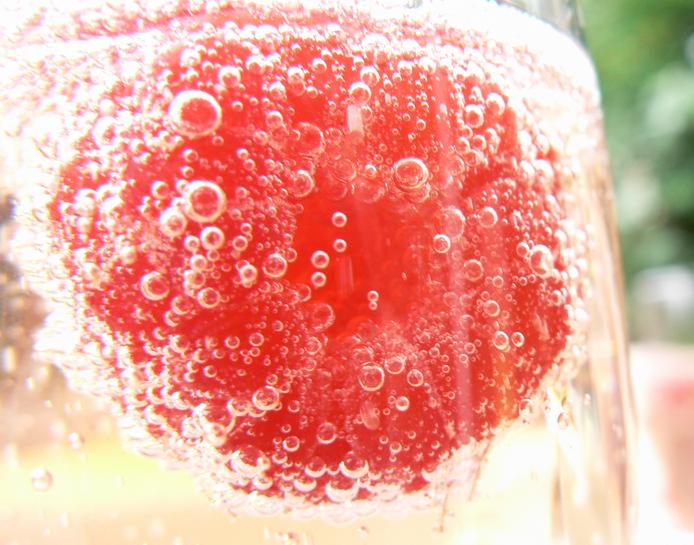 Strawberries and Free Fizz on the day
