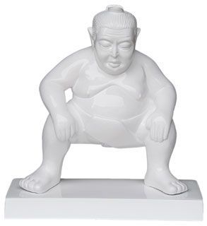 Wholesale Sumo Garden Ornament - White