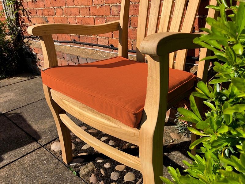 Large Outdoor Seat Pad Cushion | Burnt Orange