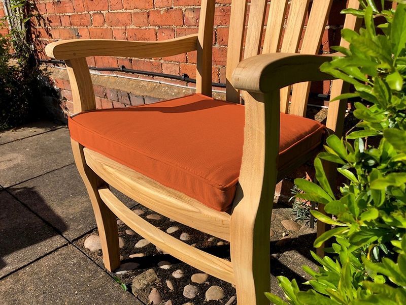 Large Outdoor Seat Pad Cushion | Burnt Orange