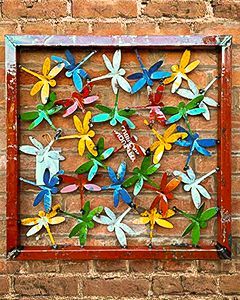 Wholesale Dragonfly Square Framed Wall Panel
