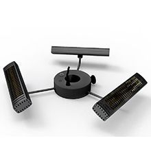 Wholesale 3KW Tri Parasol Heater With Remote