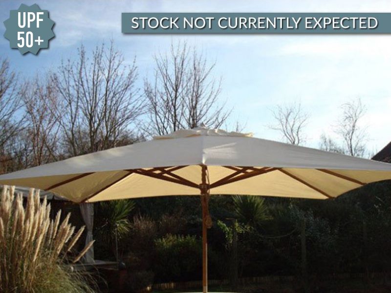 Wholesale Diamond Teak Parasol - 3M X 2M Rectangular