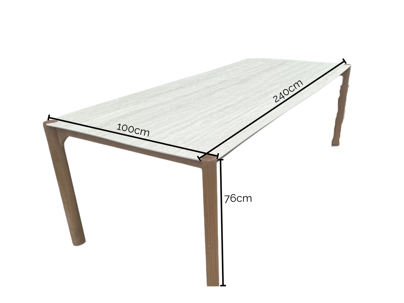 Wholesale Veluta Curve Teak Dining Table 2.4m | FSC® Certified