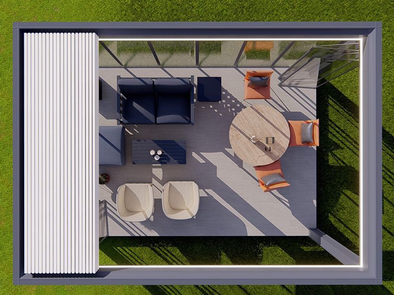 Apollo Bioclimatic 5M x 3.5M Retractable Roof Pergola 