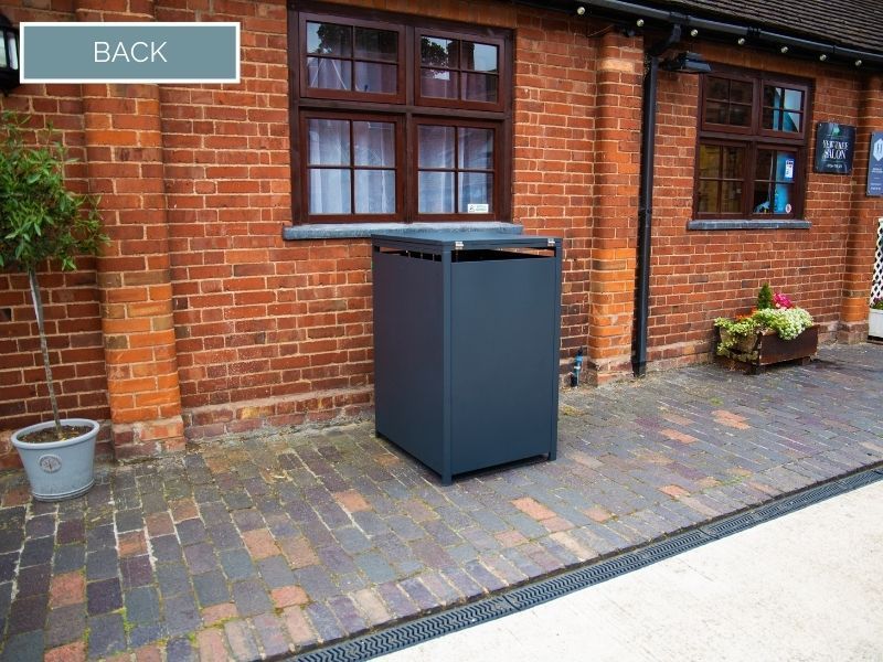 Wholesale Anthracite Galvanized Steel Wheelie Bin Cover | Single