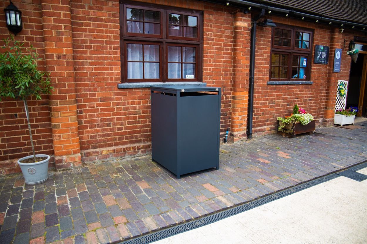 Wholesale Anthracite Galvanized Steel Wheelie Bin Cover | Single