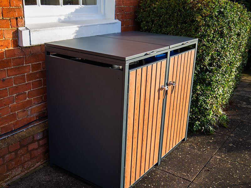 Wholesale Galvanized Steel Wheelie Bin Cover | Double