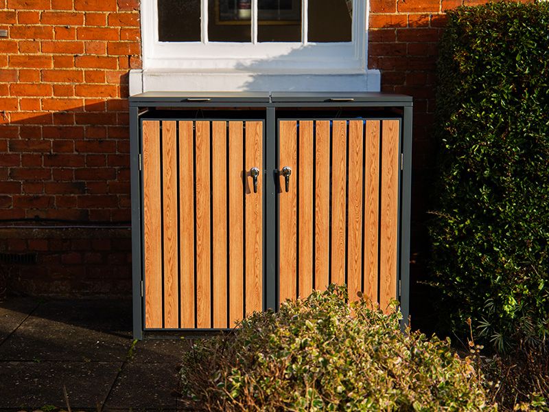 Wholesale Galvanized Steel Wheelie Bin Cover | Double