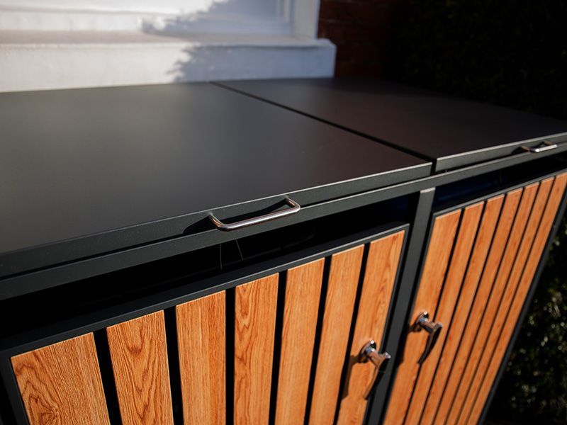 Wholesale Galvanized Steel Wheelie Bin Cover | Double