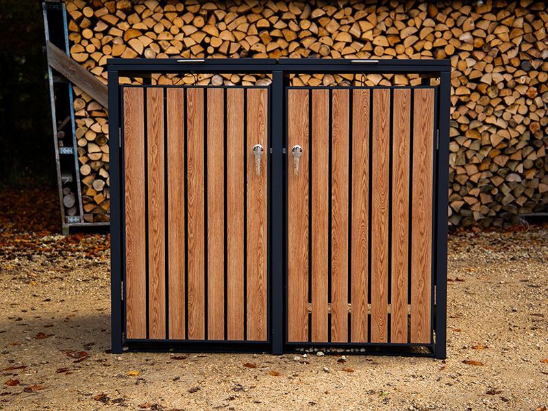 Wholesale Galvanized Steel Wheelie Bin Cover | Double