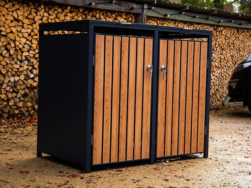 Wholesale Galvanized Steel Wheelie Bin Cover | Double