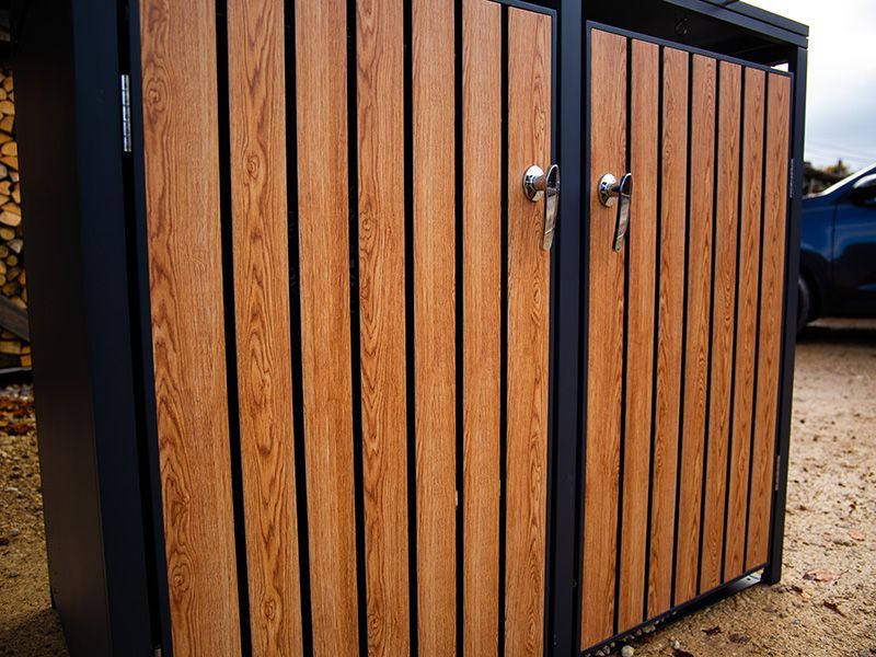 Wholesale Galvanized Steel Wheelie Bin Cover | Double