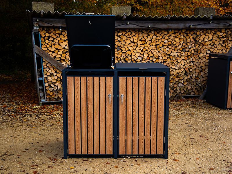 Wholesale Galvanized Steel Wheelie Bin Cover | Double