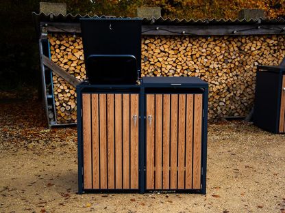 Wholesale Galvanized Steel Wheelie Bin Cover | Double