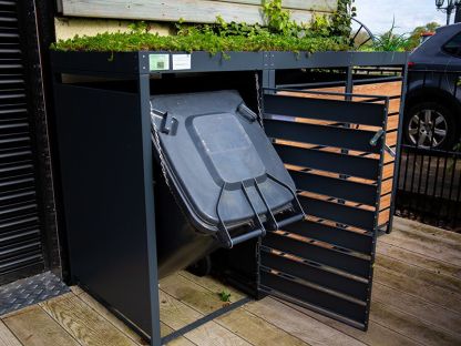Wholesale Galvanized Steel Wheelie Bin Cover With Planters | Double