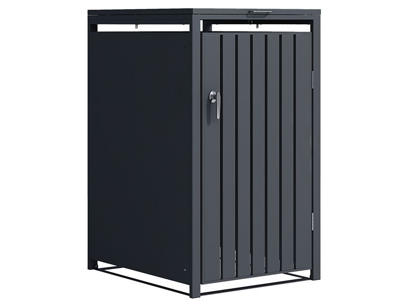 Wholesale Anthracite Galvanized Steel Wheelie Bin Cover | Single