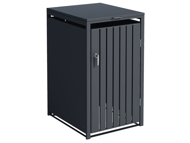 Wholesale Anthracite Galvanized Steel Wheelie Bin Cover | Single