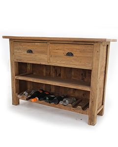 Wholesale Rustic Teak Console Table With Wine Rack