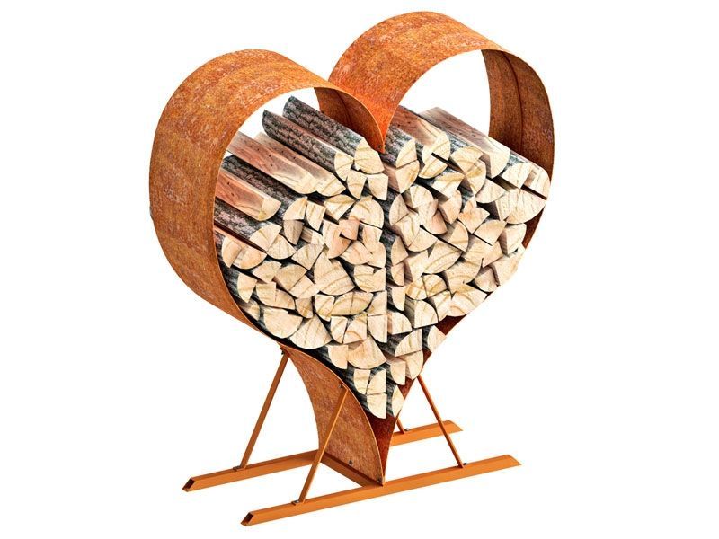 Wholesale Rustic Love Heart Wood Rack 