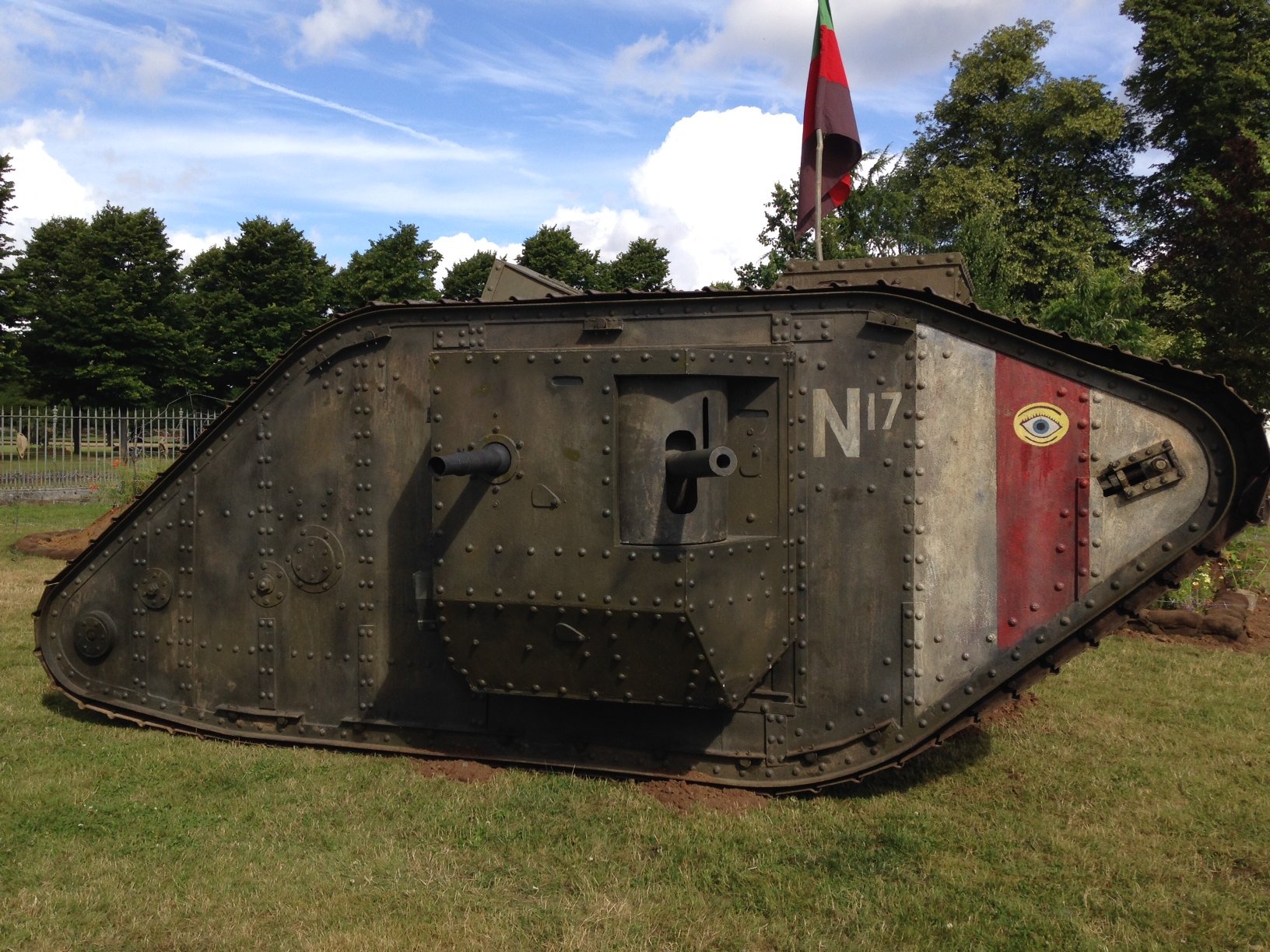 Tank at RHS Hampton court for Lest we Forget Memorial 