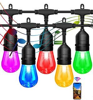 Multicoloured Solar LED Festoon String Lights | KS