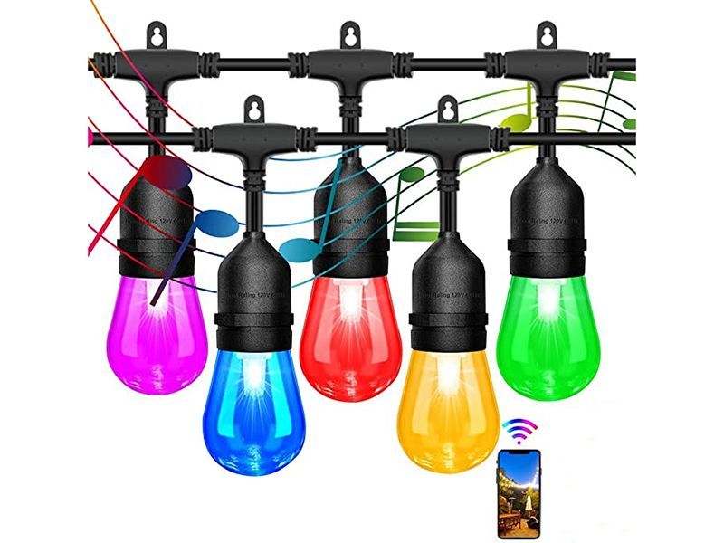 Multicoloured Solar LED Festoon String Lights | KS