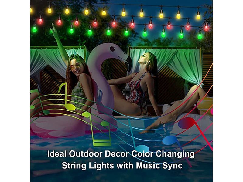 Multicoloured Solar LED Festoon String Lights | KS