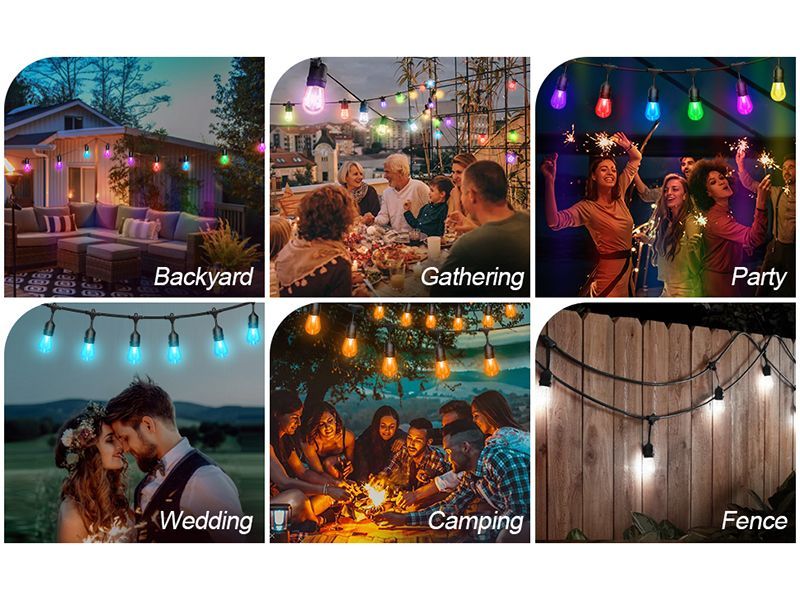 Multicoloured Solar LED Festoon String Lights | KS